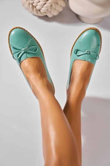 Balerini damă Piele Ecologica Verzi Helina