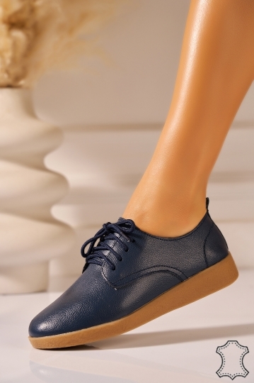 Mocasini dama Piele Naturala Bleumarin Delia