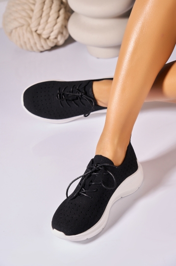 Adidași de damă Negri din Piele Ecologica Intoarsa Yesenia