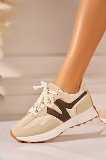 Adidași de damă Bej din Piele Ecologica Zemyra