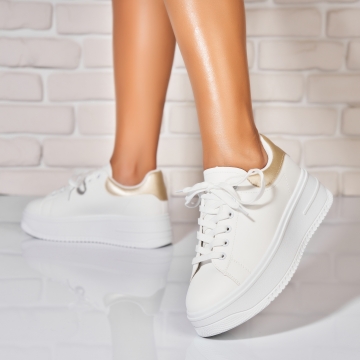 Adidași de damă Piele Ecologica Auriu Neiva