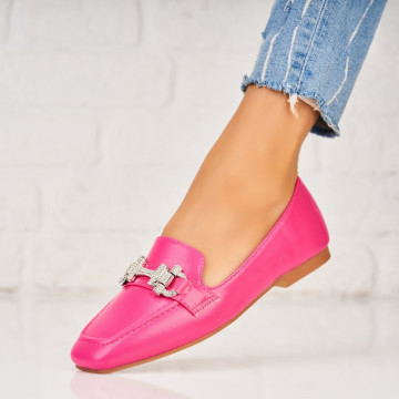 Pantofi dama casual Fucsia din Piele Ecologica Creely