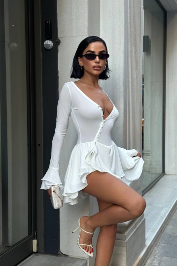 Rochii Dama Alb Atousa