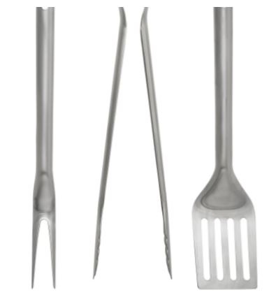 IKEA Set Ustensile Grătar GRILLTIDER, 3 Piese, Inox