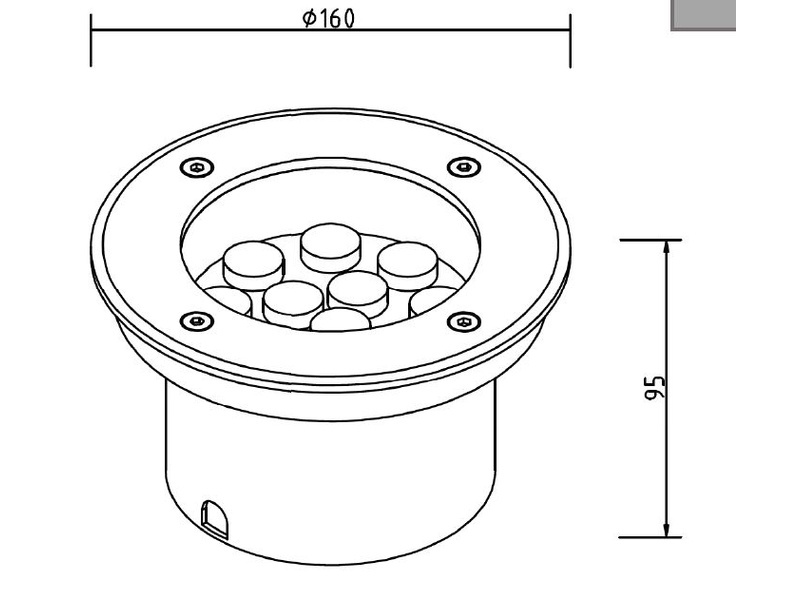 Spot LED încastrat 9w inox, rezistent la apă, pentru exterior - 2 | YEO