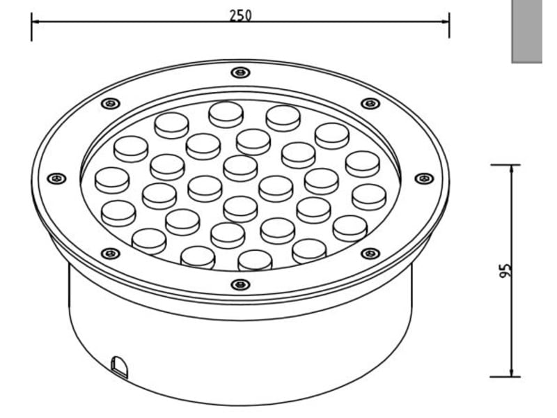 Spot LED inox 27W, impermeabil, rezistent la șocuri, pentru montaj încastrat - 2 | YEO