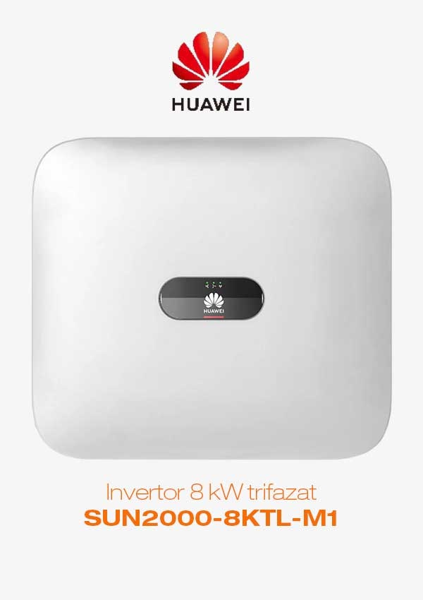 Invertor Fotovoltaic Huawei SUN2000-8KTL-M1 – Trifazat, 8kW, Eficiență Premium