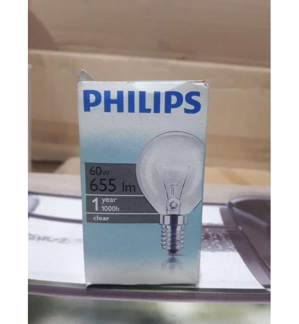 Bec Incandescent Philips Standard 60W dulie E14 glob P45 Clar - 1 | YEO