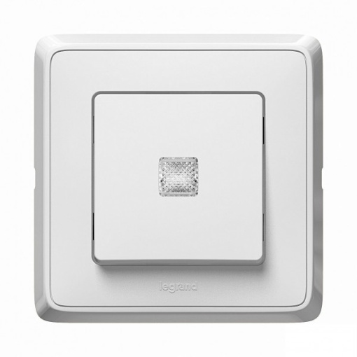 Întrerupător Simplu Cap-Scară cu LED 10A Alb Cariva Legrand