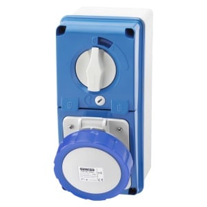 Priză Industrială Fixă cu Interblocaj 3P+E, 32A, IP67, 200-250V, 9H – Siguranță și Performanță în Medii Industriale - Img 1