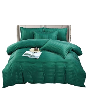 Lenjerie de Pat Verde Damasc Jojo Home – 6 Piese Bumbac Premium 230x250 cm - Img 6