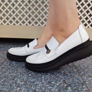 Pantofi dama din piele naturala 536 ALB - Img 2
