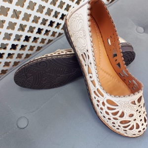 Pantofi dama din piele naturala bej 148 - Img 2