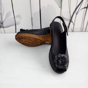 SANDALE CONFORT DIN PIELE NATURALA 772 NEGRU - Img 6