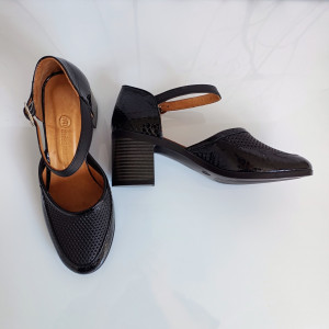 PANTOFI DAMA DIN PIELE NATURALA 400 NEGRU C - Img 4