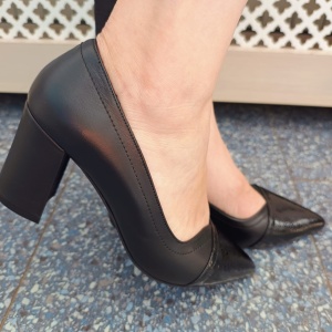 Pantofi dama din piele naturala 1021 negru - Img 2