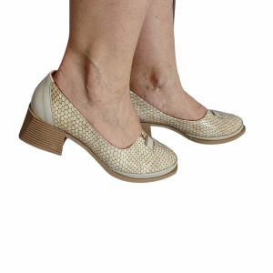 PANTOFI DAMA DIN PIELE NATURALA 278 BEJ C