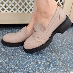 Pantofi dama din piele naturala 3076 vizon - Img 3