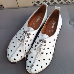Pantofi dama din piele naturala alb 610 - Img 2