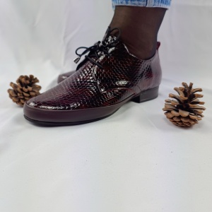 Pantofi dama din piele naturala cod 9014 grena - Img 4