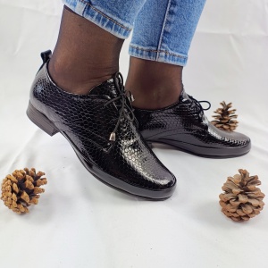 Pantofi dama din piele naturala cod 9014 negru