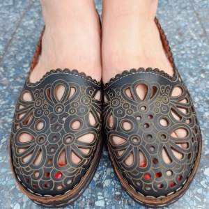 Pantofi dama din piele naturala negru 148 - Img 3