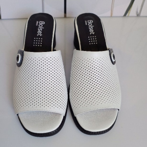 SANDALE CONFORT DIN PIELE NATURALA COD 333 alb - Img 4