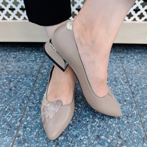 Pantofi dama din piele naturala 0110 vizon
