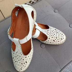 Pantofi dama din piele naturala alb 200 - Img 2