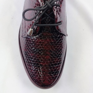 Pantofi dama din piele naturala cod 9014 grena - Img 5