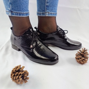 Pantofi dama din piele naturala cod 9014 negru - Img 2