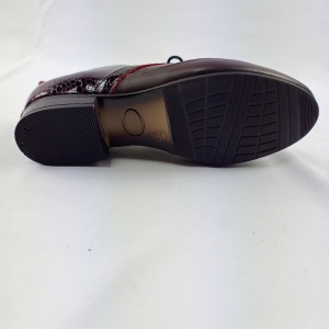 Pantofi dama din piele naturala cod 9014 grena - Img 6