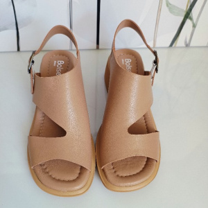 SANDALE CONFORT DIN PIELE NATURALA COD 337 PUDRA - Img 6