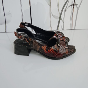 SANDALE DAMA DIN PIELE NATURALA 125 NEGRU MULTICOLOR 2 - Img 5