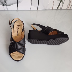 SANDALE DAMA DIN PIELE NATURALA 810 NEGRU - Img 6