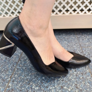 Pantofi dama din piele naturala 103 negru - Img 2