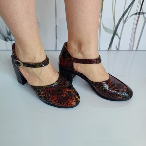 PANTOFI DAMA DIN PIELE NATURALA 400 MULTICOLOR 2 - Img 3