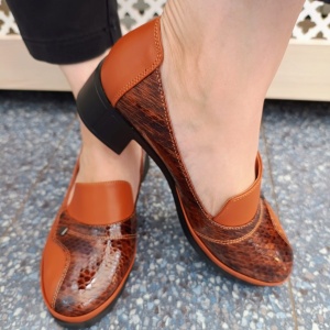 Pantofi dama din piele naturala 761 maro - Img 2