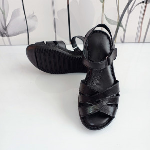 SANDALE CONFORT DIN PIELE NATURALA 103 NEGRU - Img 6