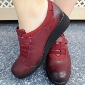 Pantofi dama din piele naturala 1002 grena