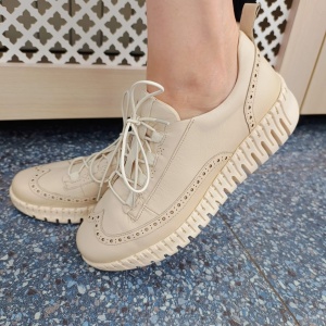 Pantofi dama din piele naturala 123003 bej