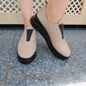Pantofi dama din piele naturala 5097 vizon - Img 3