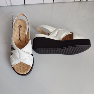 SANDALE DAMA DIN PIELE NATURALA 810 ALB - Img 5