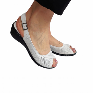 SANDALE PIELE NATURALA 436 ALB