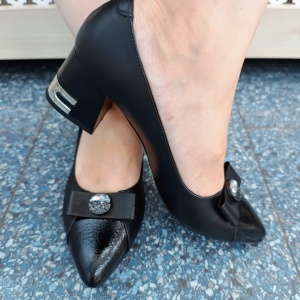 Pantofi dama din piele naturala 115 negru