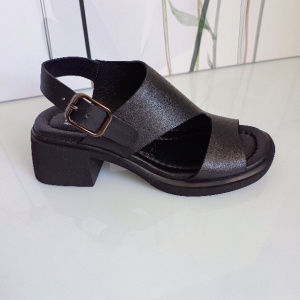 SANDALE CONFORT DIN PIELE NATURALA COD 337 NEGRU - Img 5