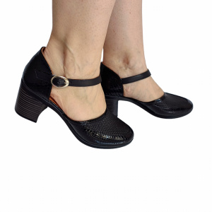 PANTOFI DAMA DIN PIELE NATURALA 400 NEGRU C