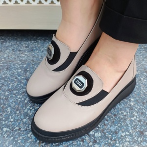 Pantofi dama din piele naturala 546 vizon - Img 2