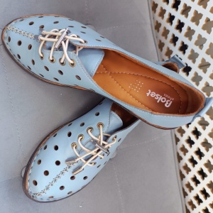 Pantofi dama din piele naturala albastru 610 - Img 4