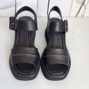 SANDALE CONFORT DIN PIELE NATURALA COD 072 NEGRU - Img 6
